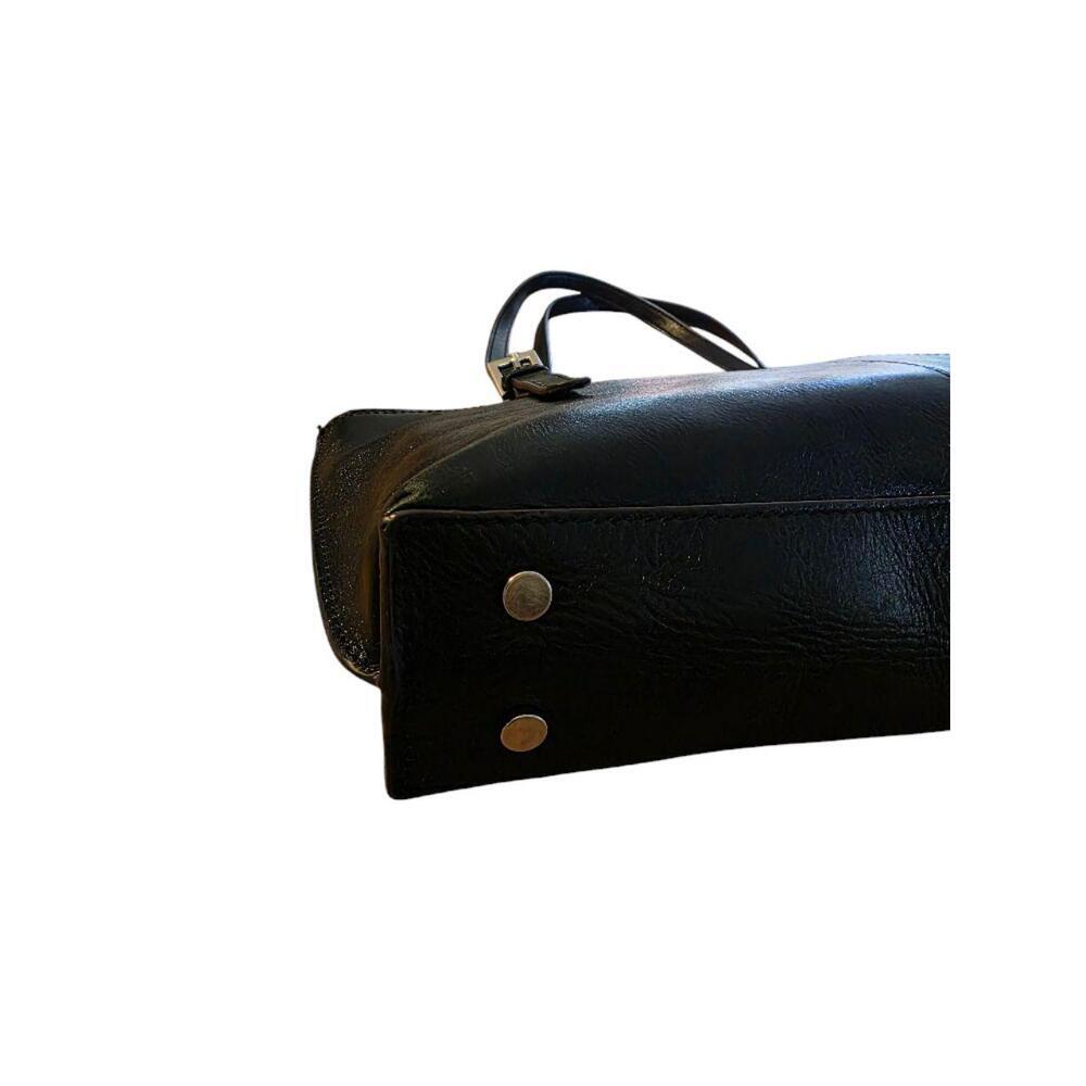 Hobo The Original Black Leather Double Handles Zip Tote Shoulder Bag - Picture 9 of 14